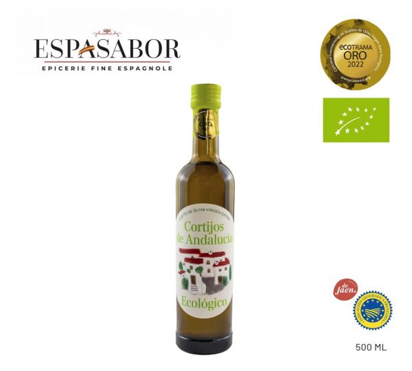 500ML | CORTIJOS DE ANDALUCÍA HUILE D'OLIVE VIERGE EXTRA (Andalousie) ÉCOLOGIQUE