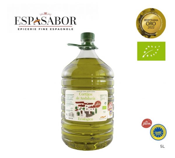 5L | CORTIJOS DE ANDALUCÍA HUILE D'OLIVE VIERGE EXTRA (Andalousie) ÉCOLOGIQUE